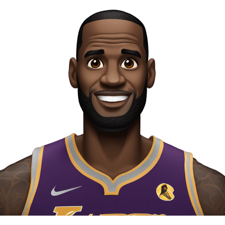 LeBron James with makeup emoji