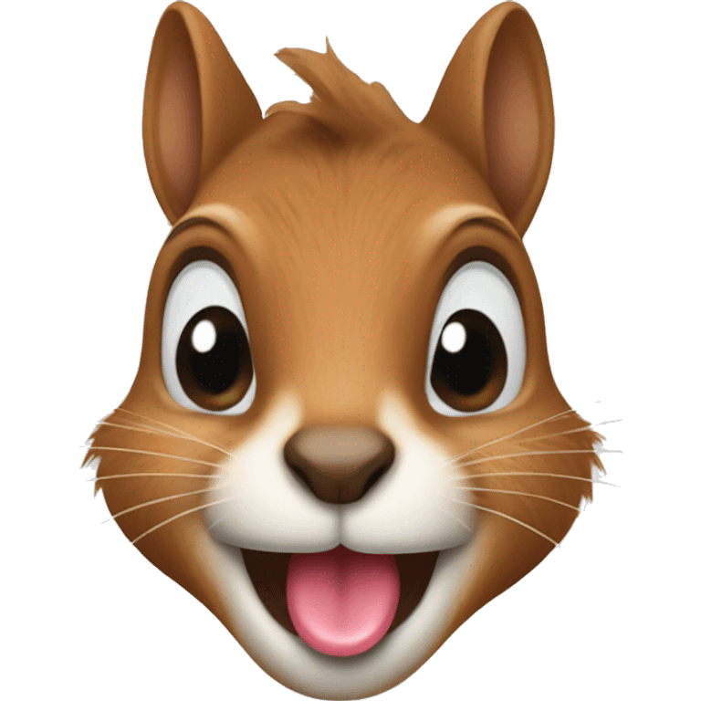 Squirrel sticking tounge out emoji