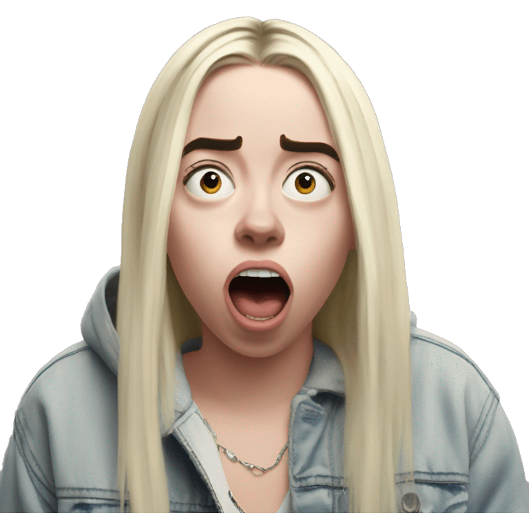 surprised Billie Eilish emoji