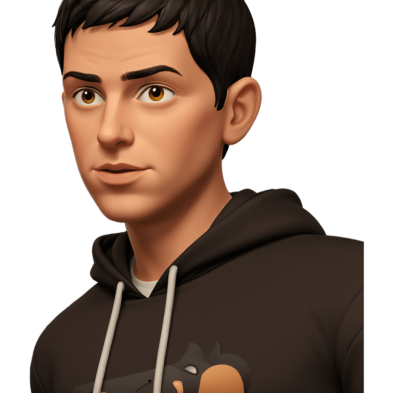 boy in black hoodie emoji