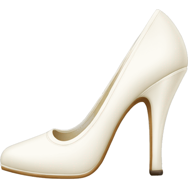 white vintage high heels emoji