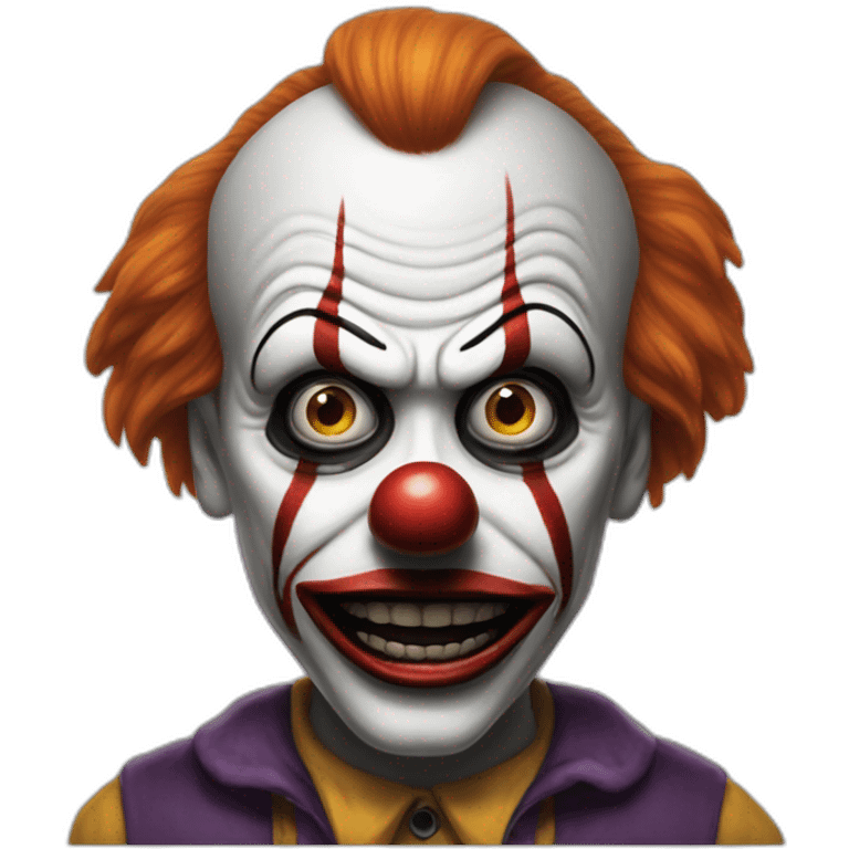 The IT clown from Steven king books emoji