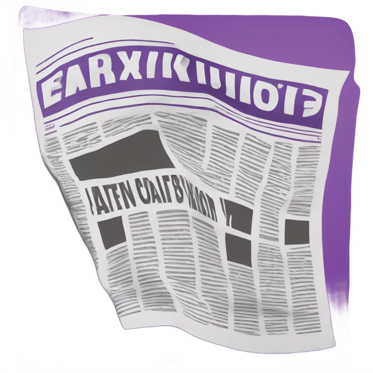 Purple newspaper emoji