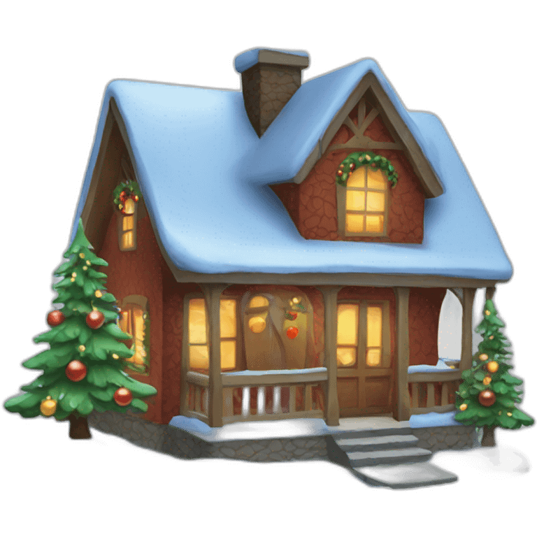 Christmas-house emoji