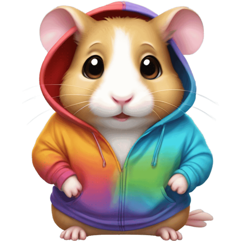 Hamster wearing a Hoodie emoji