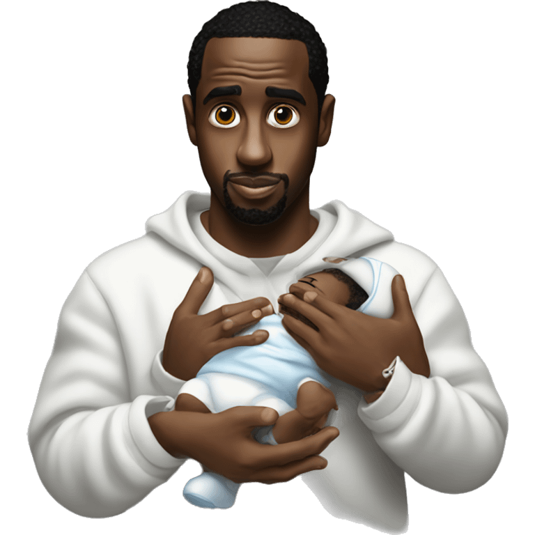 P Diddy holding baby oil emoji