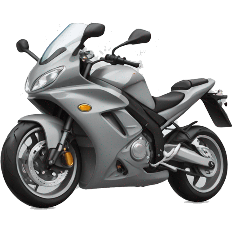 Grey sports motorcycle emoji