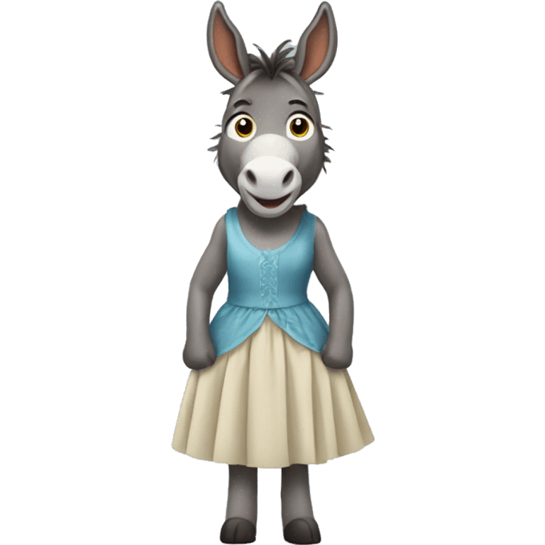 Donkey wearing a dress emoji