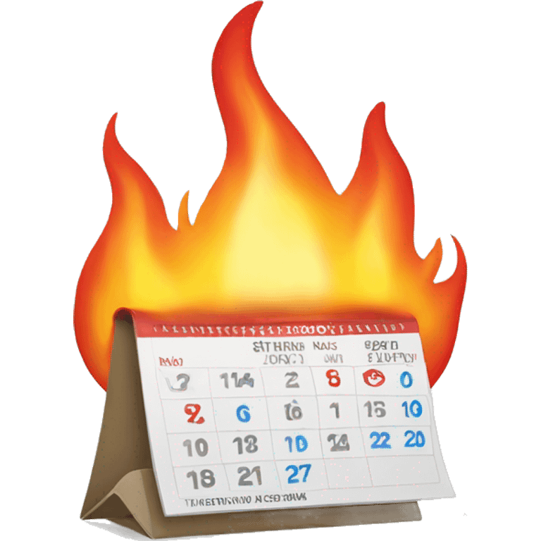 Calendar on Fire emoji