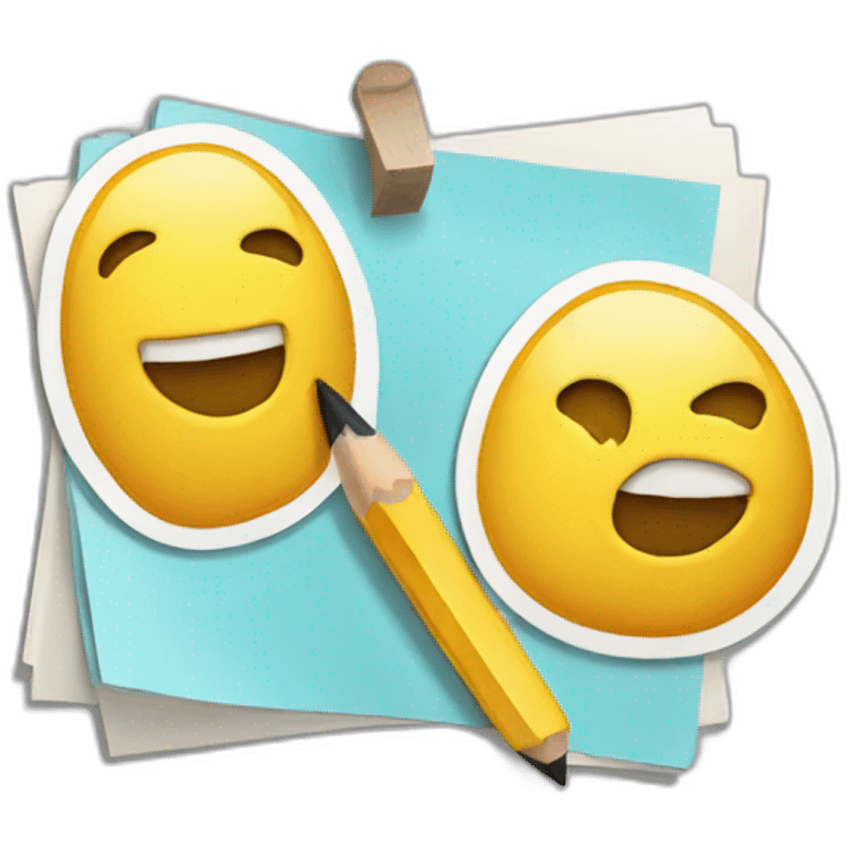 sticker with notes emoji