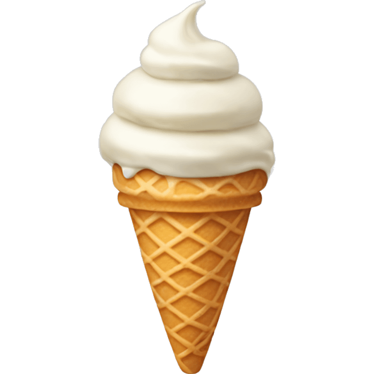 Vanilla ice cream cone  emoji