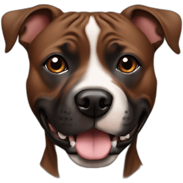 Brown and black Staffordshire Bull Terrier emoji