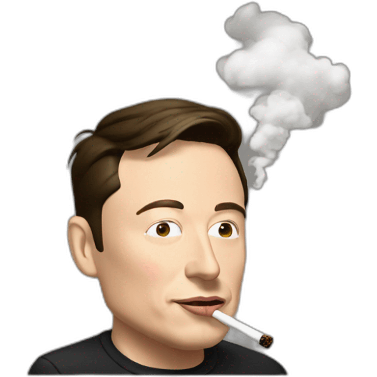 elon musk smoking hash emoji