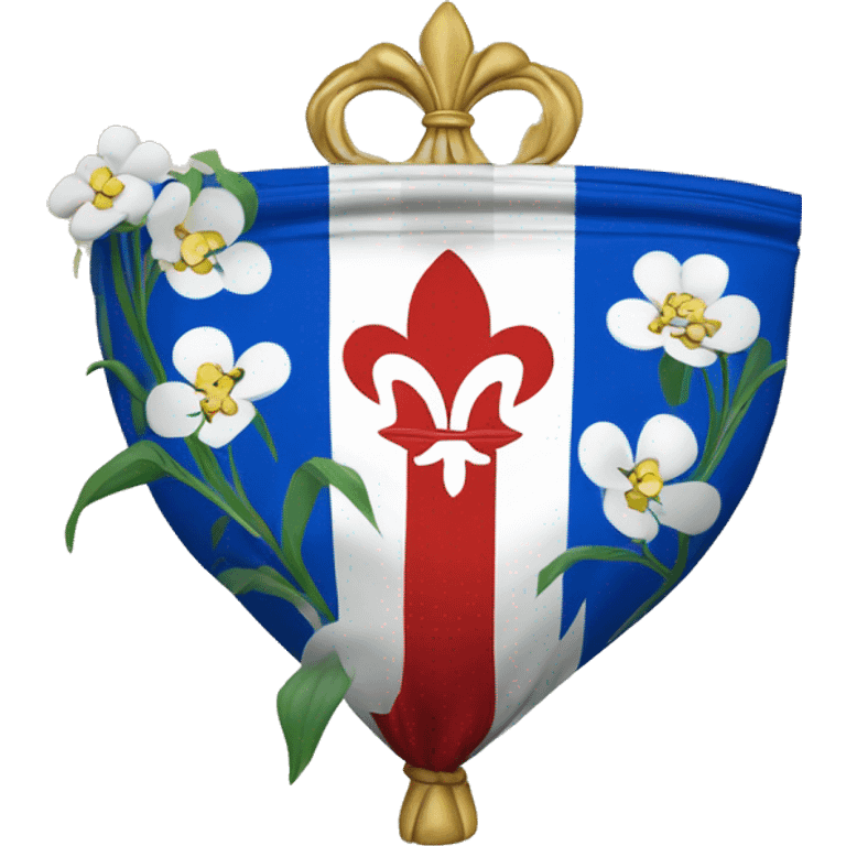 drapeau du quebec avec 4 fleurs de lis emoji