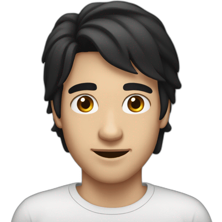 Guy with black hair and long eyelashes emoji