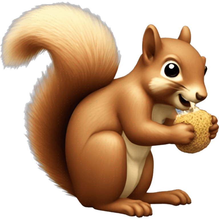 Squirrel, chewing, a fibre optic line emoji