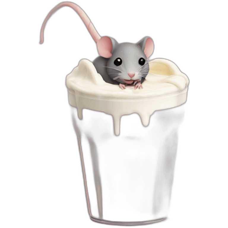 Rat whit milkshake emoji