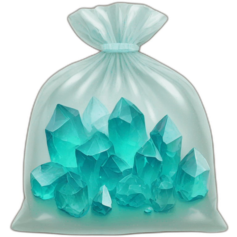 Small crystals in small plastic bag emoji