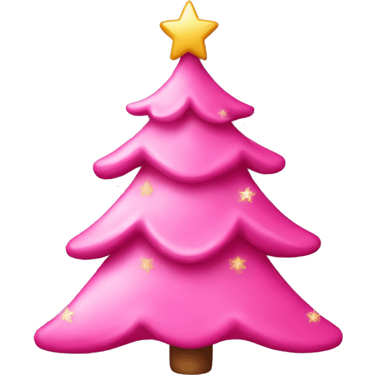 Pink Christmas tree emoji