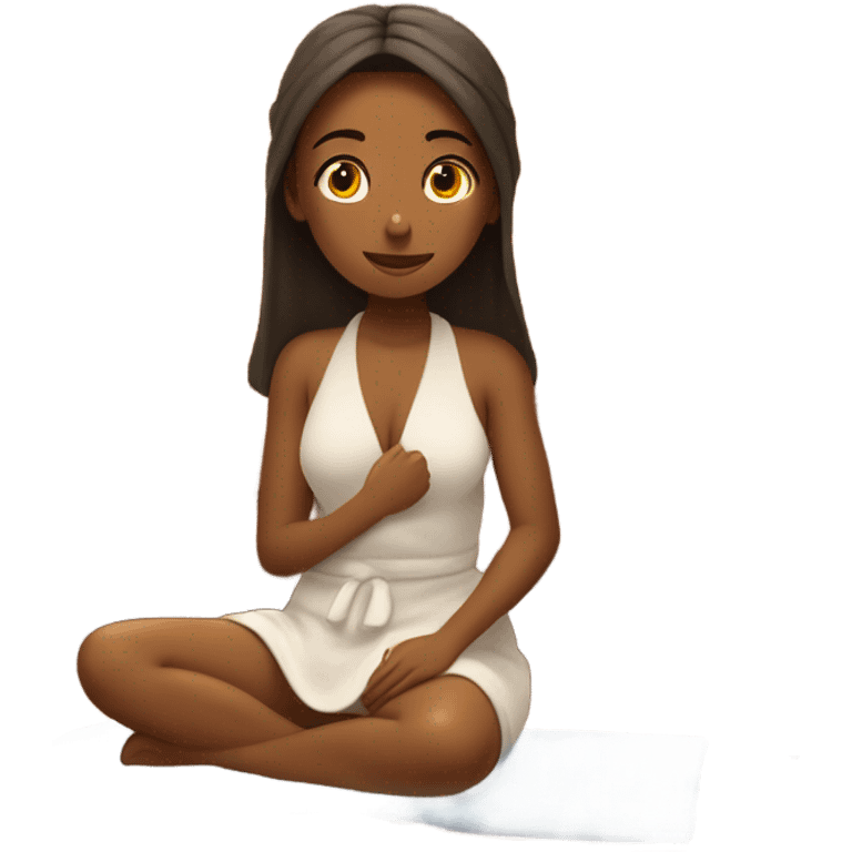 Girl in the sauna emoji