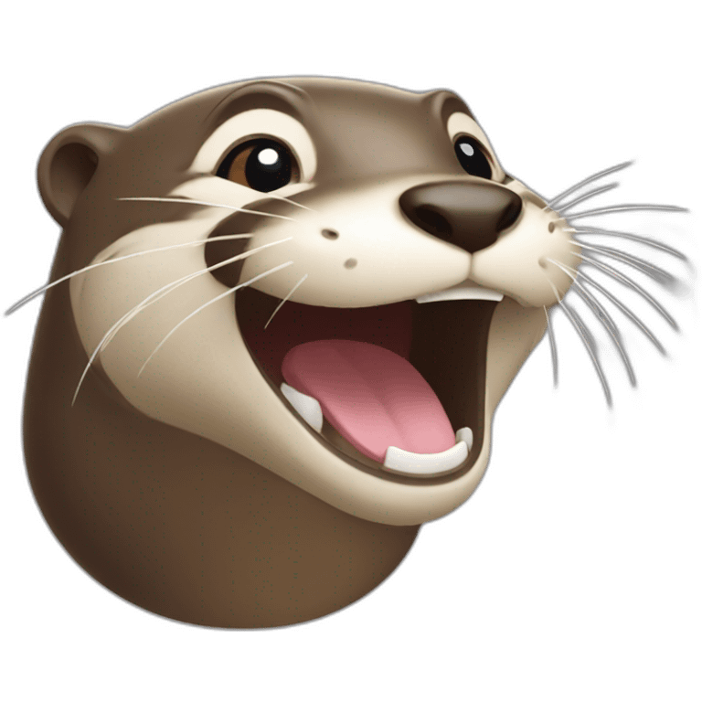 an otter laughing emoji