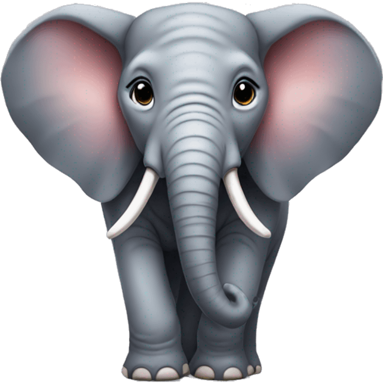 elephant wearing a bow emoji