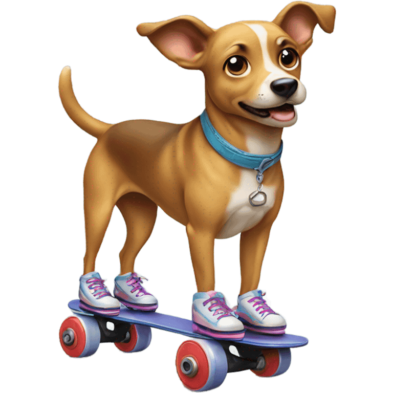 Dog on roller skates emoji