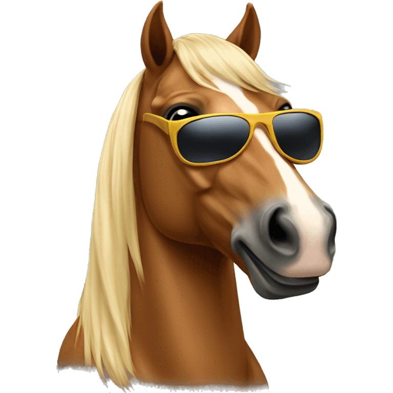 Horse wearing sunglasses  emoji