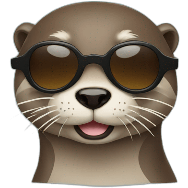 Otter with sunglasses  emoji