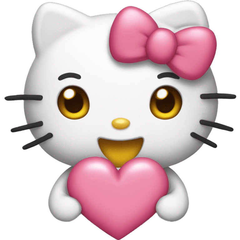 Hello Kitty with heart  emoji