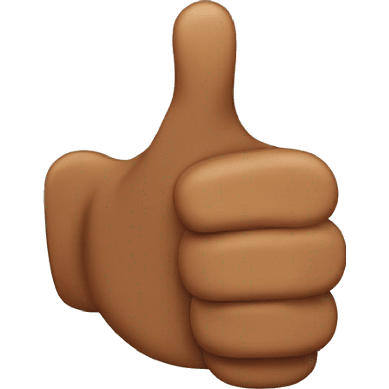 a thumbs up but sideways, the thumb is pointing to the left, brown skin emoji