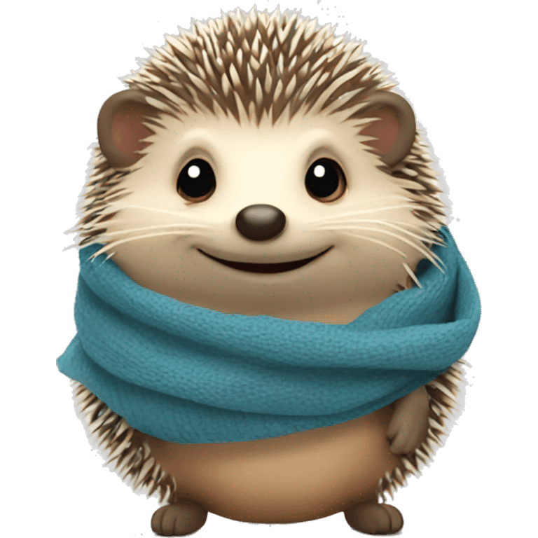 hedgehog with scarf on  emoji