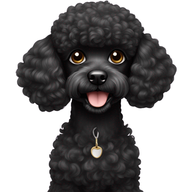 Black miniature poodle emoji