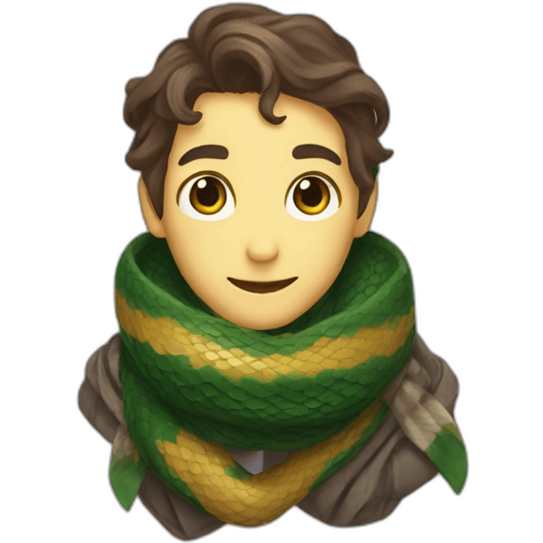 Snake wearing scarf hogwarts emoji