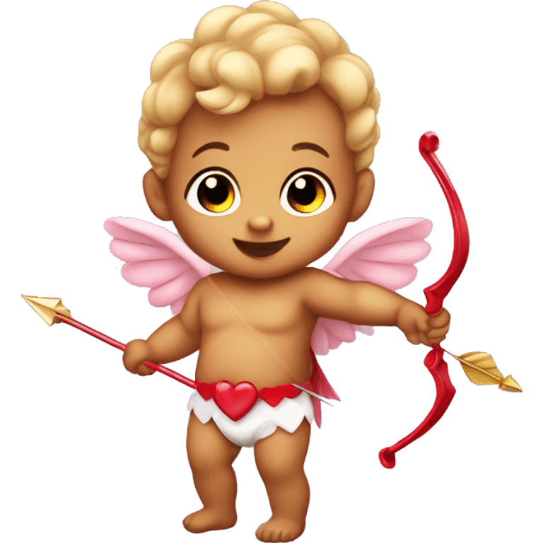 baby cupid with bow and heart arrow emoji