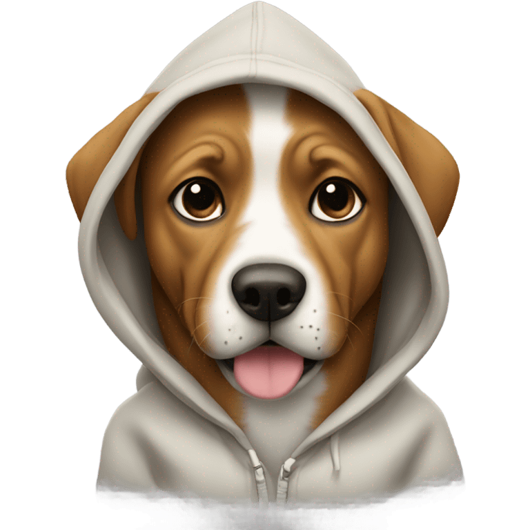 Dog wear hoodie emoji