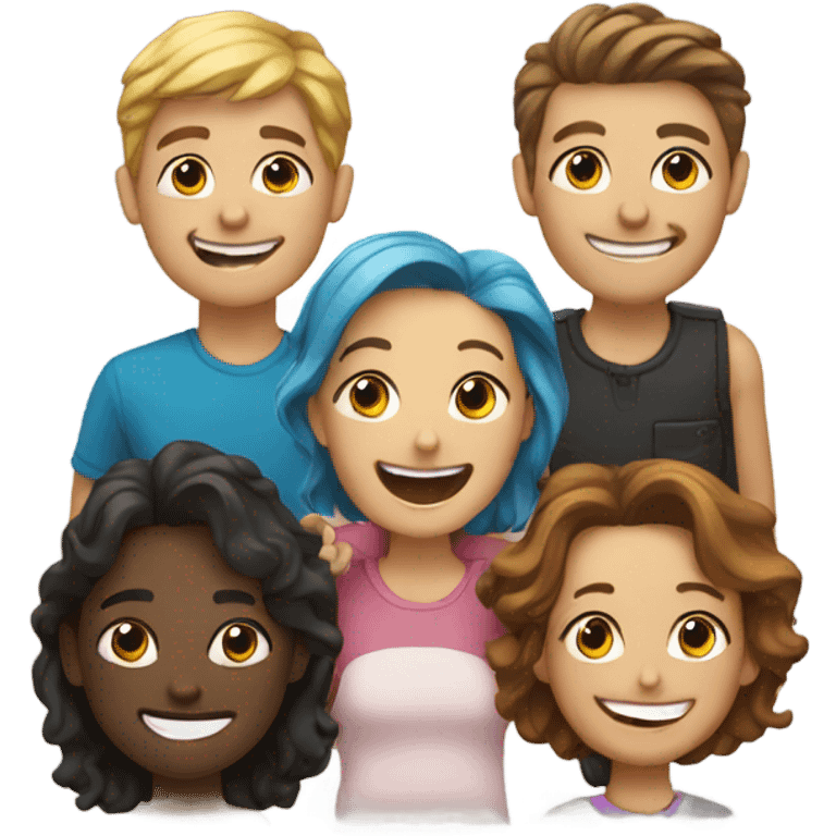 happy group of friends together emoji