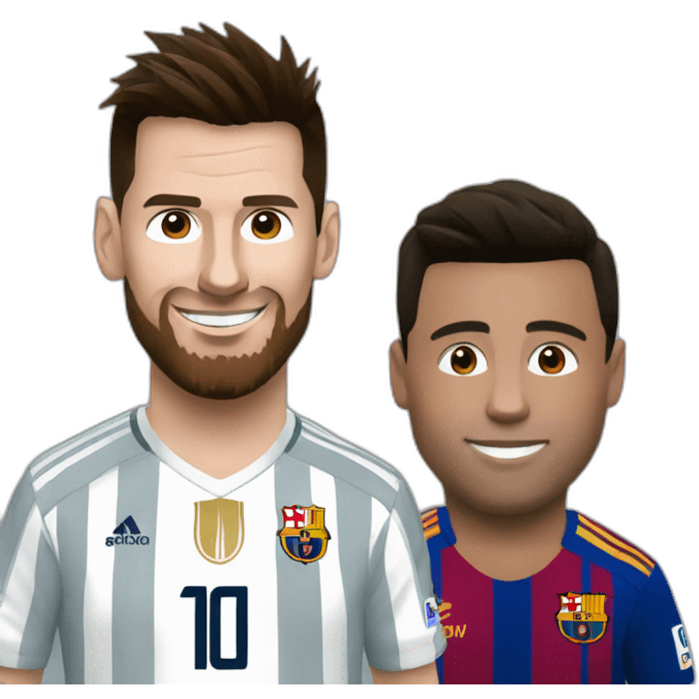 messi and ronaldo emoji