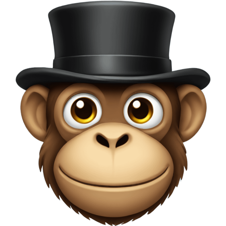 Monkey with a top hat emoji