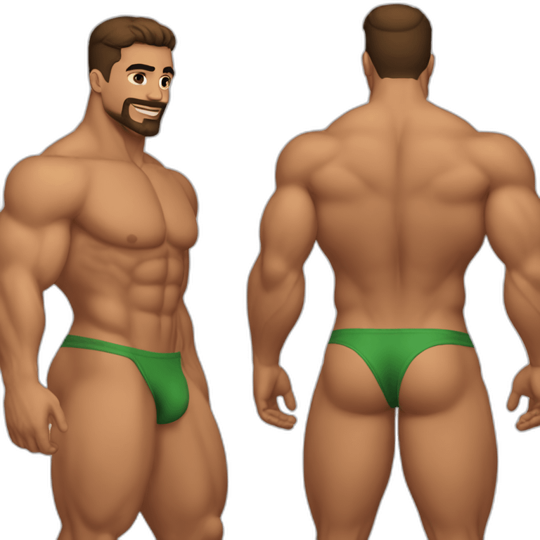 latino Muscularmale large bulge bikini emoji