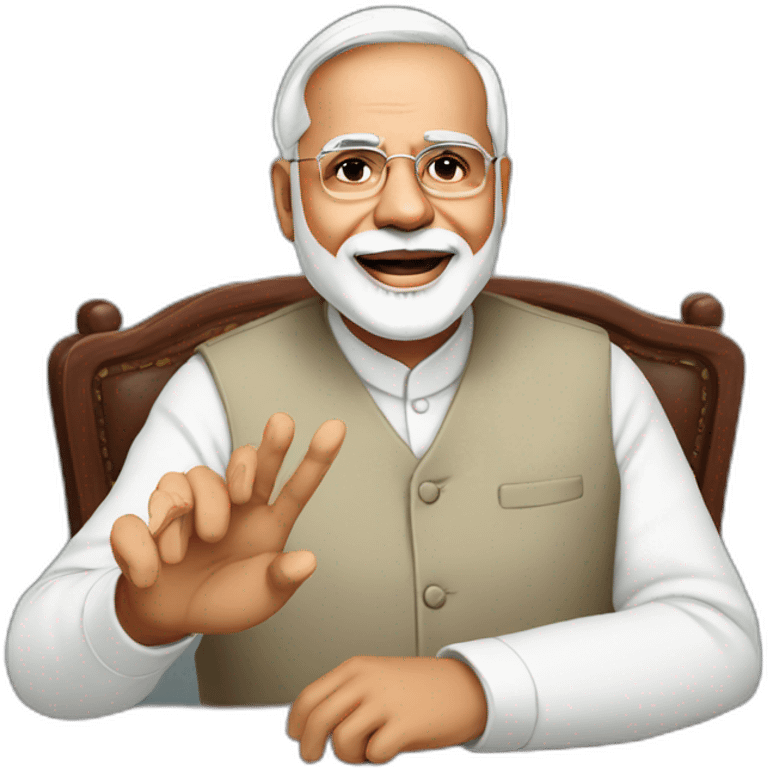 Modi say bye emoji