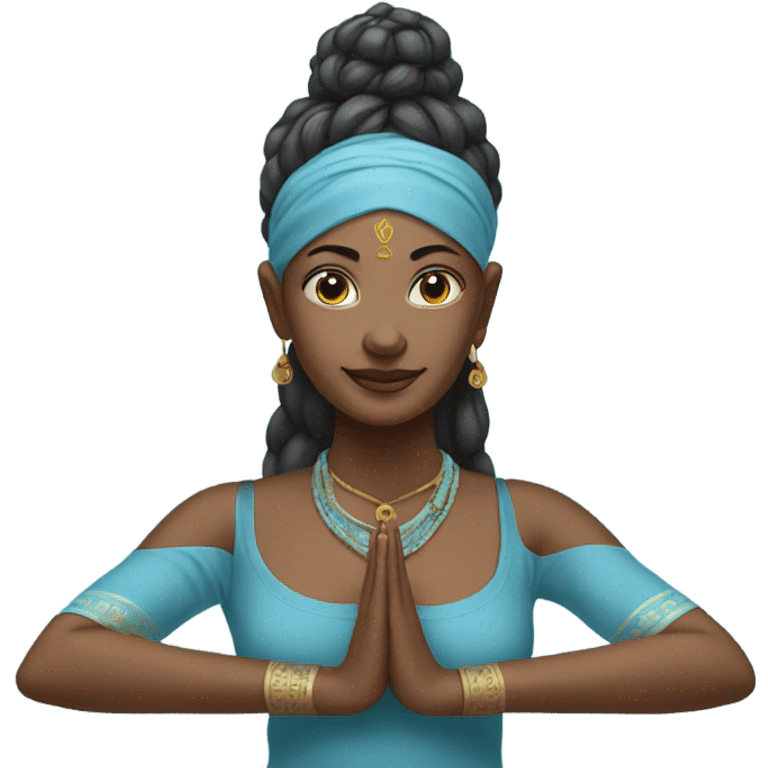 Skyblue yogini emoji