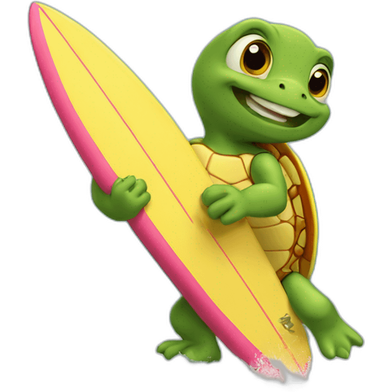 Tortue qui surf emoji