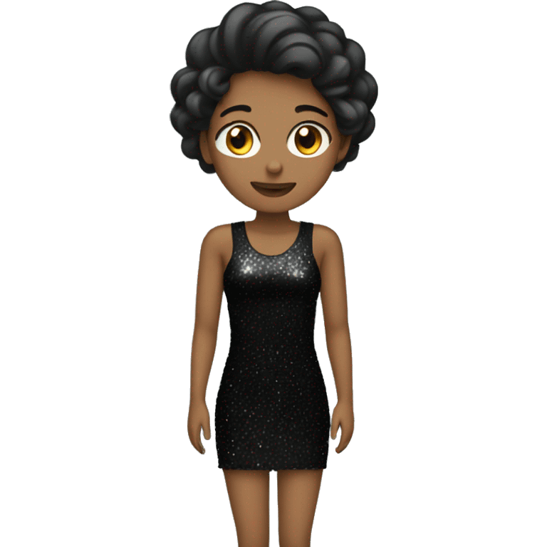 Sparkly black dress emoji