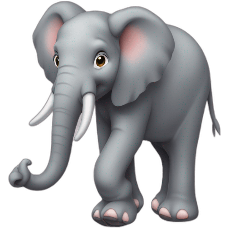 Elefante con patas de conejo emoji