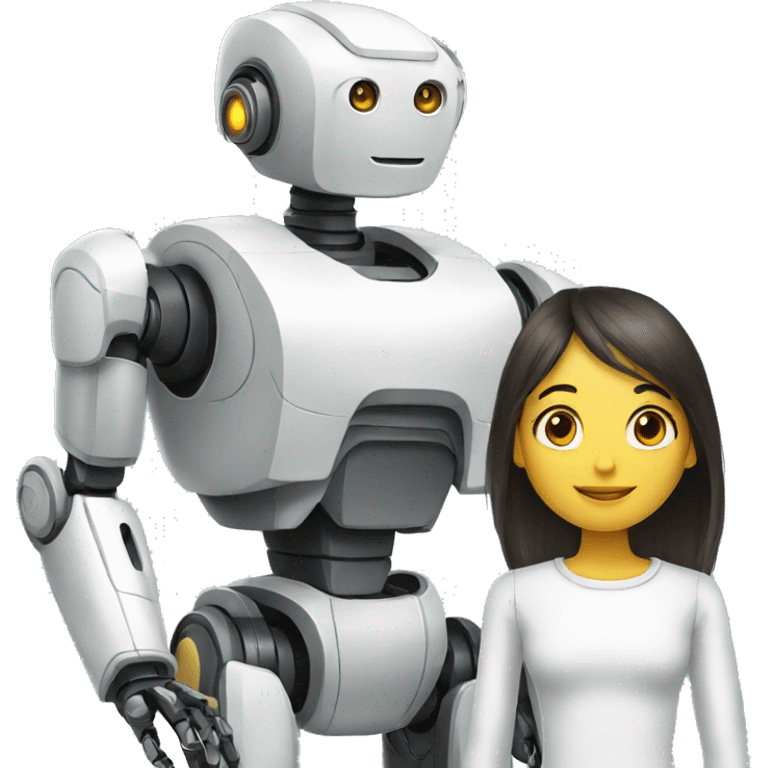 robot and human together  emoji