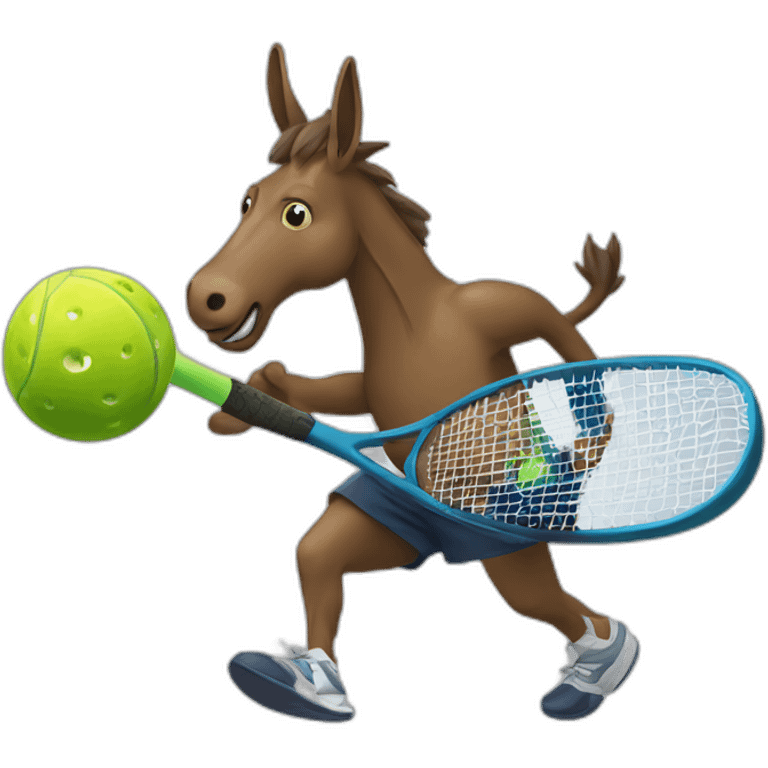 Mule playing pickleball emoji