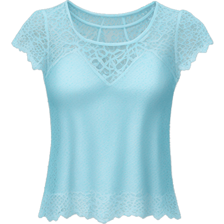 Light blue lace top  emoji