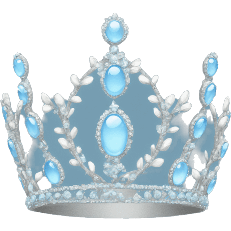 pastel blue tiara emoji