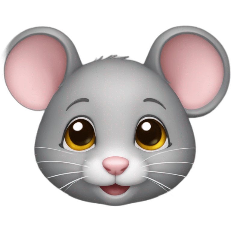 a little cute gray mouse emoji